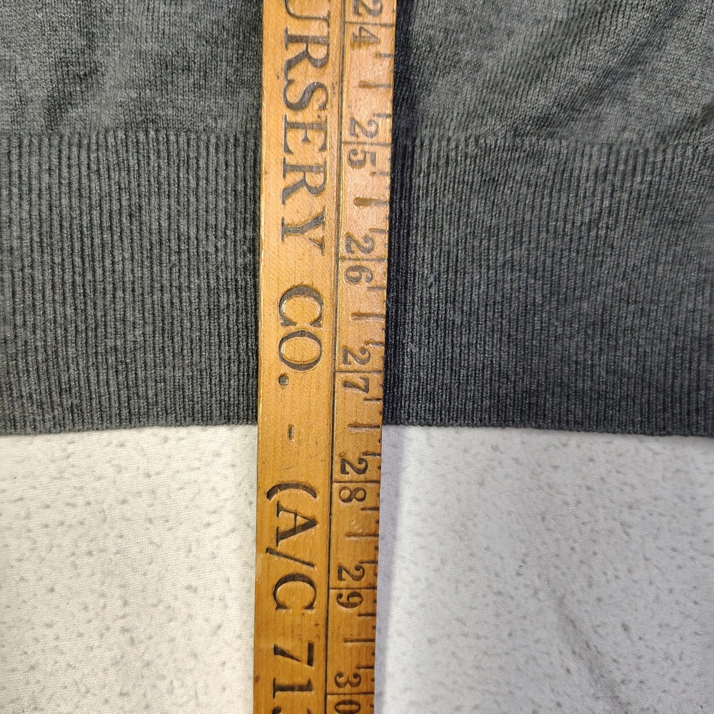 Banana Republic Sweater Mens Large Gray Silk Cashmere Blend Luxury Knit V-Neck - Picture 7 of 11